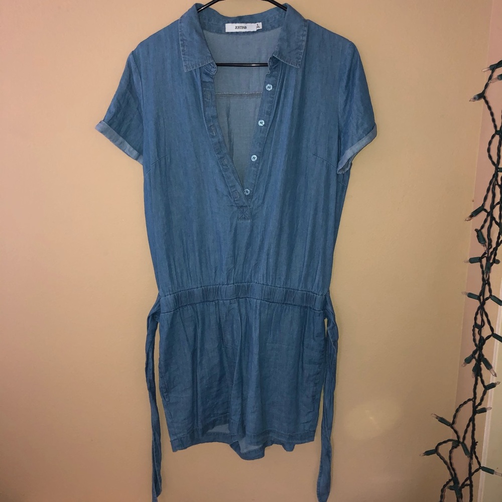 Justfab denim romper